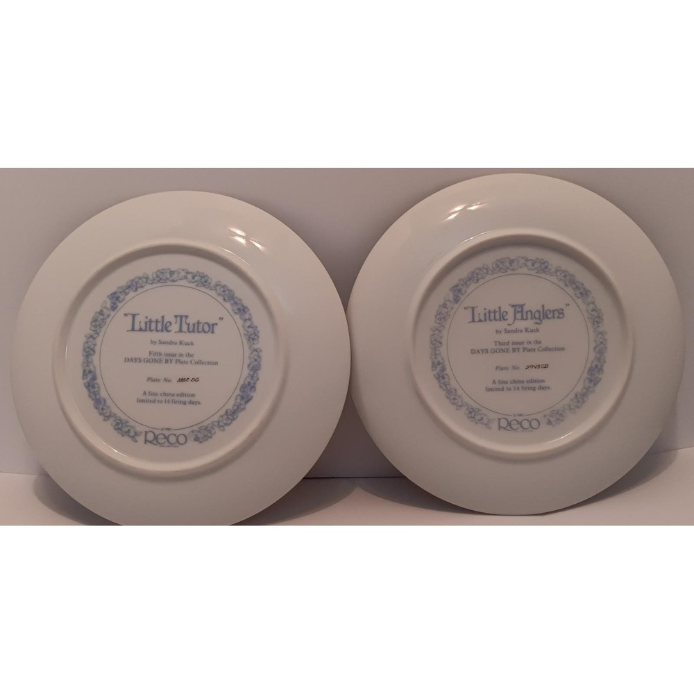 Vintage Sandra Kuck Days Gone Collectors Deco Plate LOT Of 2 80s Cottagecore - Picture 2 of 8